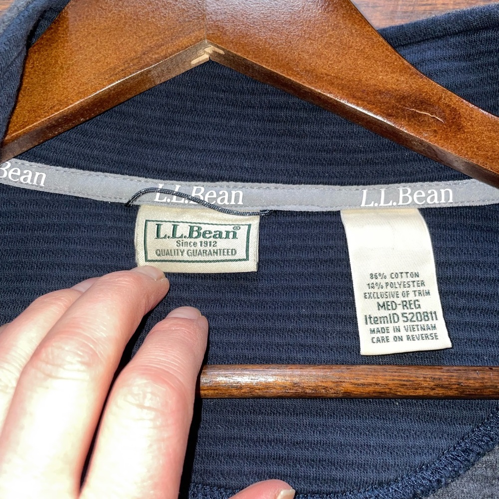L.L. Bean Men's Charcoal Zip-Up Sweater - Picture 12 of 16